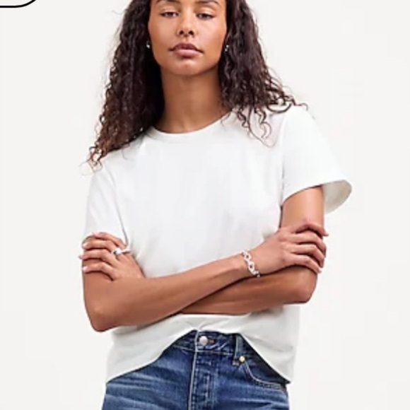 Madewell Cotton Perfect Crewneck Tee - Picture 1 of 7